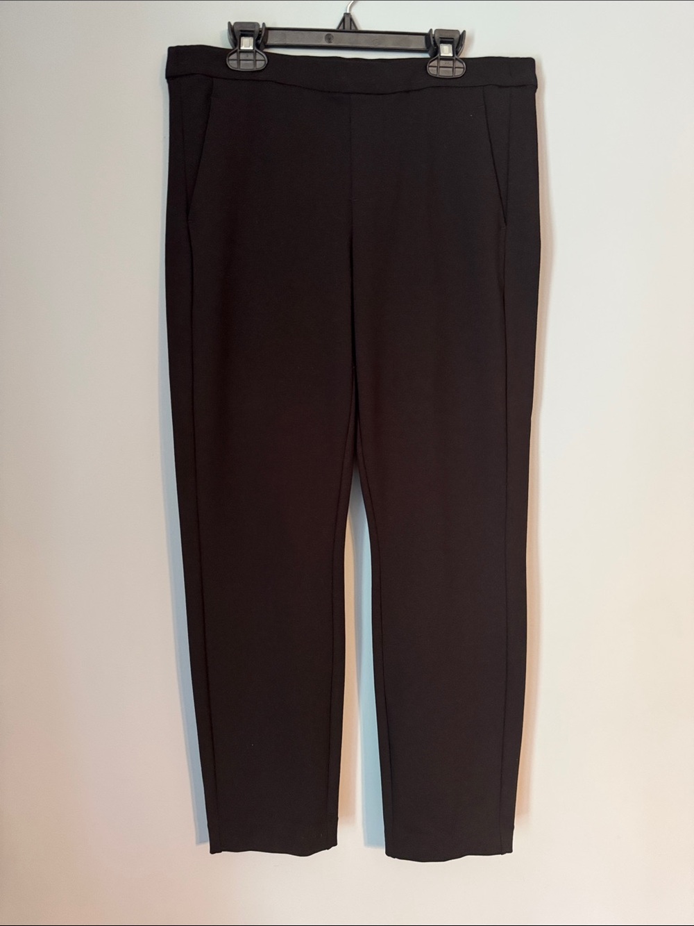 Liverpool Black Ankle Pants - Slim Cropped Trousers